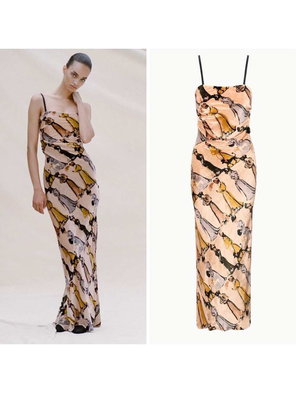 NWT Staud Elle Pink Ruched Velvet Bodycon Dress Gown Formal Cocktail 6/Medium